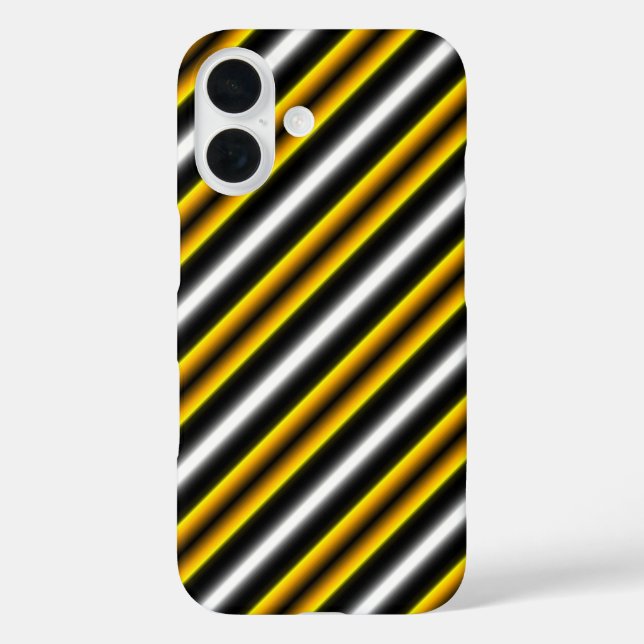 Coques Case-Mate iPhone Bandes arc-en-ciel blanc jaune (Verso)