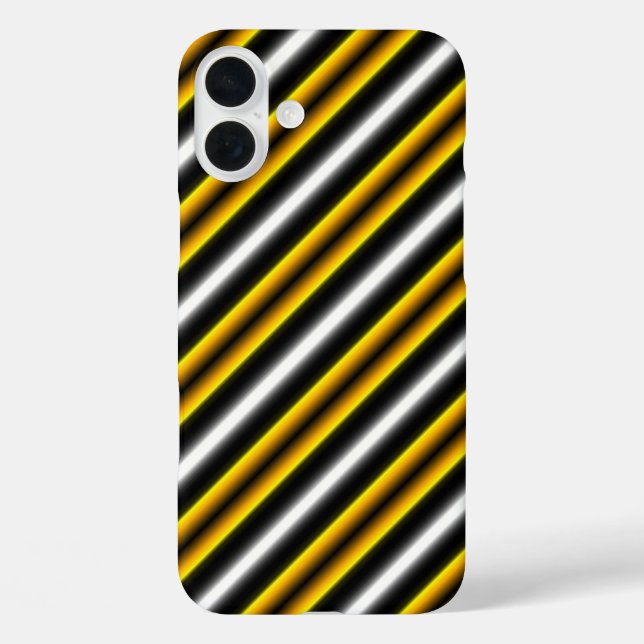 Coques Case-Mate iPhone Bandes arc-en-ciel blanc jaune (Verso)