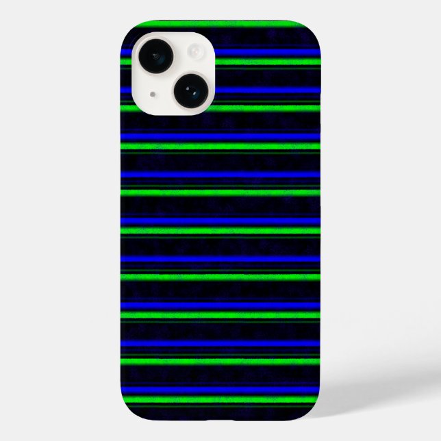 Coques Case-Mate iPhone Bandes arc-en-ciel bleu noir (Verso)