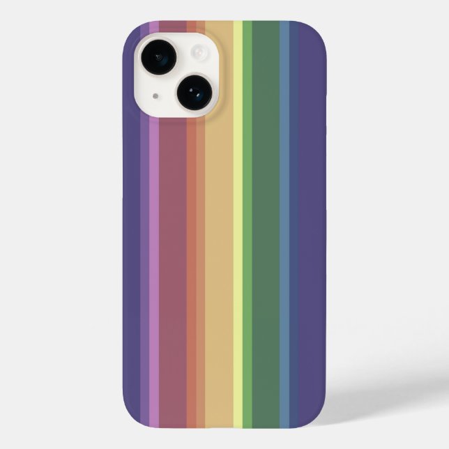 Coques Case-Mate iPhone Bandes arc-en-ciel coupées Coque-coque iphone Mate (Verso)