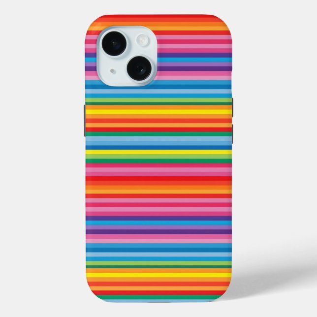 Coques Case-Mate iPhone Bandes arc-en-ciel gaies (Verso)