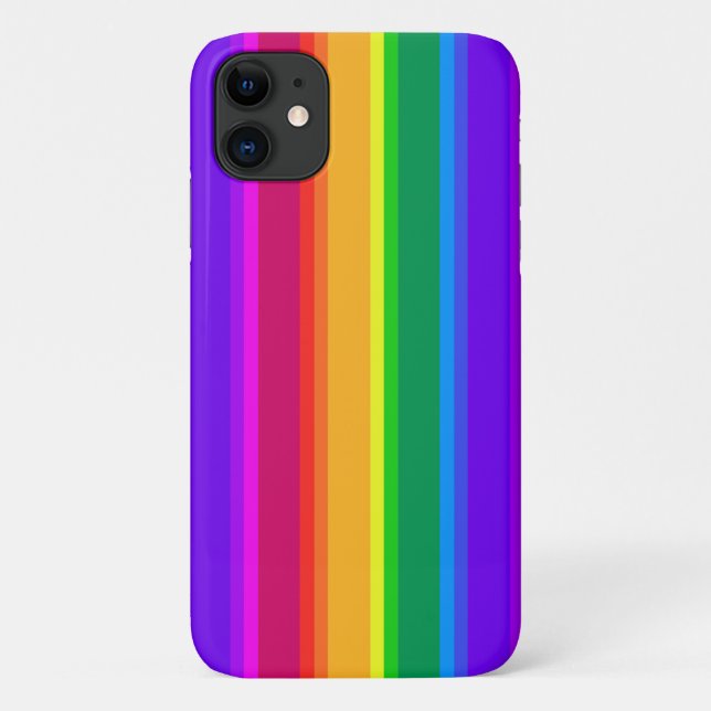 Coques Case-Mate iPhone Bandes arc-en-ciel irrégulières (Dos)