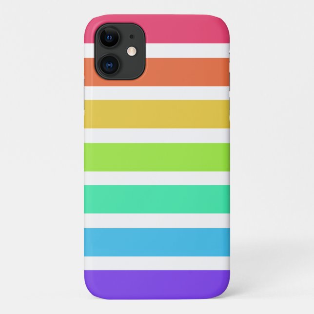 Coques Case-Mate iPhone Bandes arc-en-ciel lumineuses (Dos)