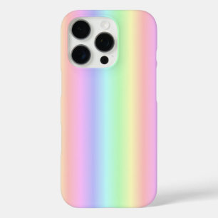 Coque iPhone 16 Pro Bandes arc-en-ciel Pastel - motif