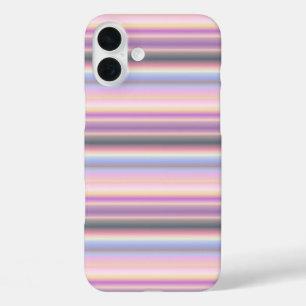 Coque Pour iPhone 16 Plus Bandes arc-en-ciel Pastel - Motif