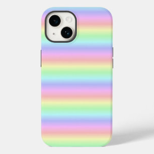 Coque Pour iPhone 14 Bandes arc-en-ciel Pastel - motif