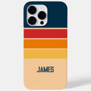 Coque Case-Mate iPhone Bandes arc-en-ciel rétro pour produit personnalisé