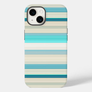 Coque Case-Mate iPhone Bandes blanches d'aqua mignonnes