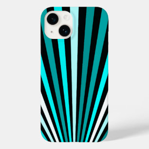 Coque Case-Mate iPhone Bandes blanches turquoise