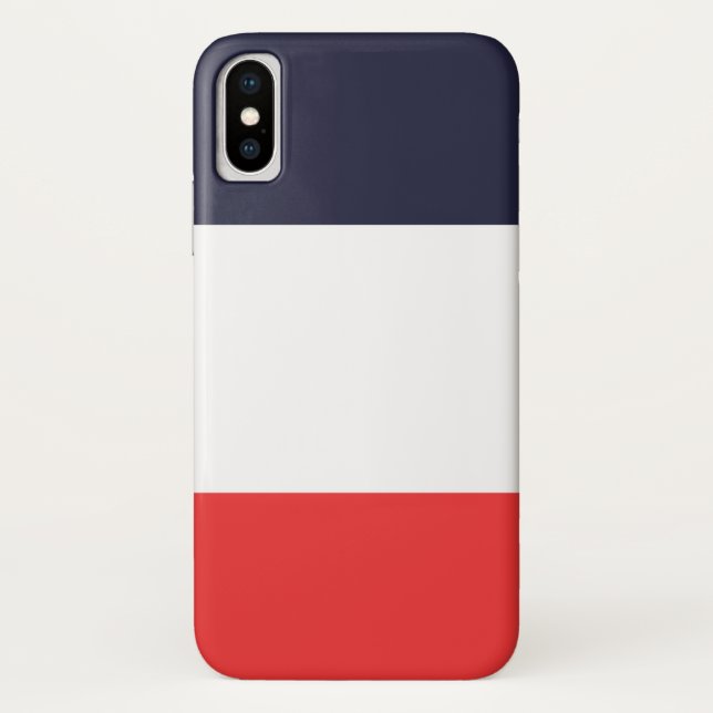 Coques Case-Mate iPhone Bandes Bleu Blanc & Rouge Rayées (Dos)