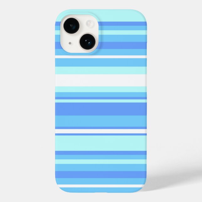 Coques Case-Mate iPhone Bandes bleu ciel (Verso)