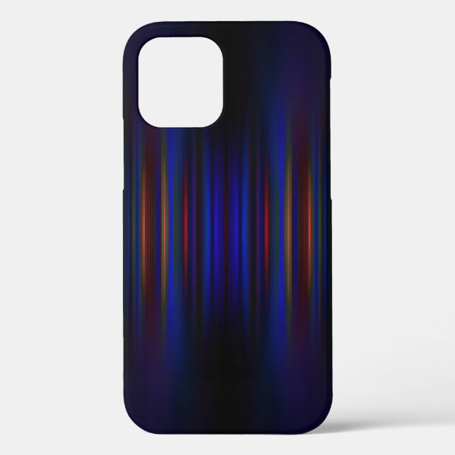 Coques Case-Mate iPhone Bandes bleu et rouge flou motif Coque-Mate iPh (Verso)