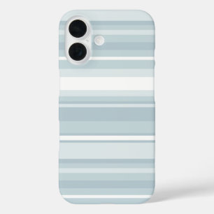 Coque Pour iPhone 16 Bandes bleu glace