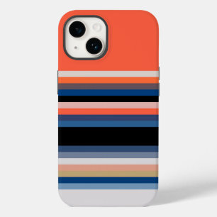 Coque Case-Mate iPhone Bandes bleues orange