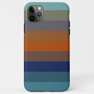 Case-Mate iPhone Case Bandes bleues, orange, vertes et grises