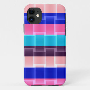 Coque iPhone 11 Bandes colorées design moderne