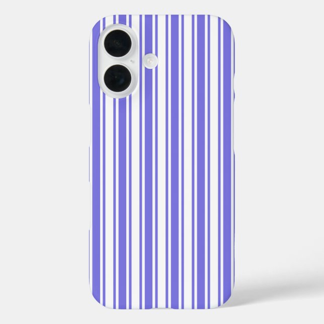 Coques Case-Mate iPhone Bandes de bonbons bleu et blanc (Verso)