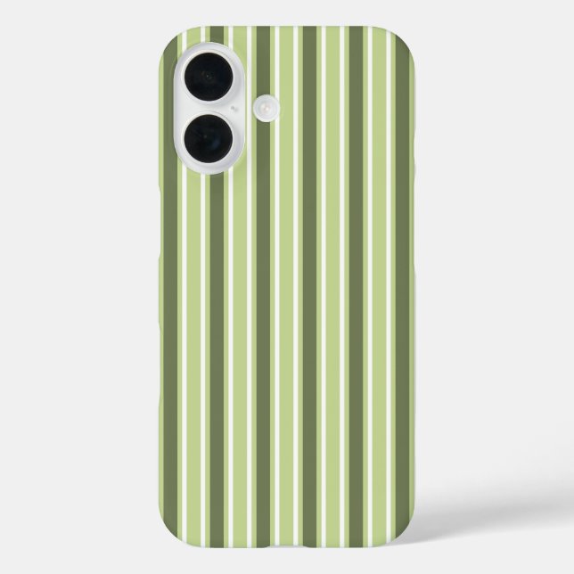Coques Case-Mate iPhone Bandes de bonbons d'olive et blanc (Verso)