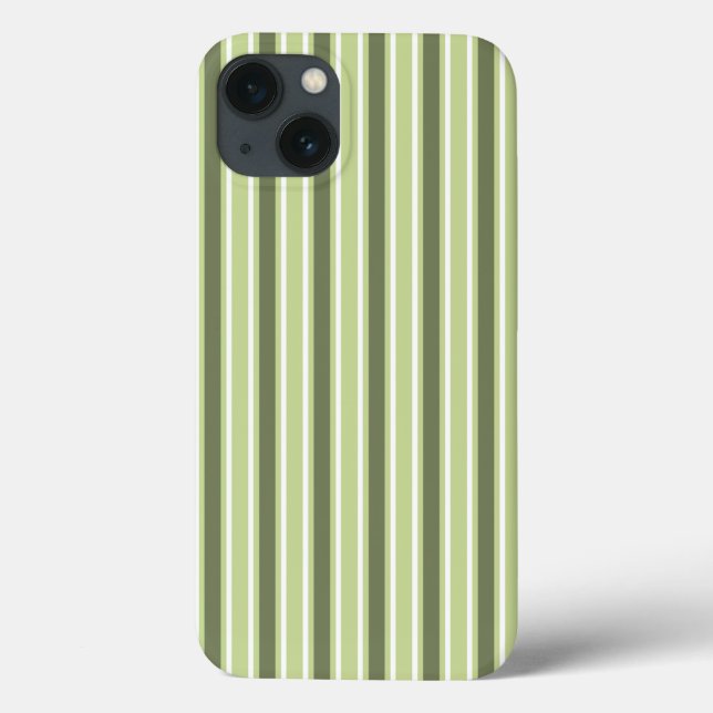 Coques Case-Mate iPhone Bandes de bonbons d'olive et blanc Coque-Mate iPho (Verso)