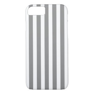 Case-Mate iPhone Case Bandes de bonbons grises et blanches