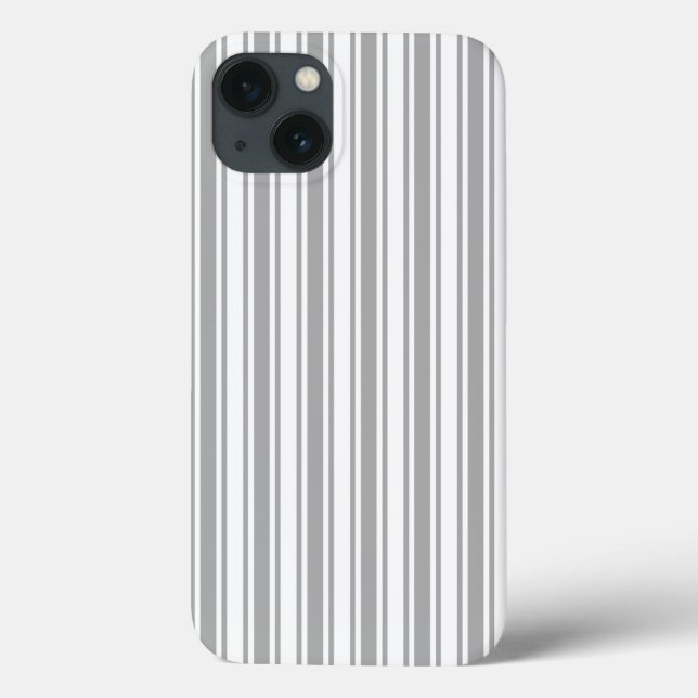 Coques Case-Mate iPhone Bandes de bonbons grises et blanches Coque-Mate co (Verso)