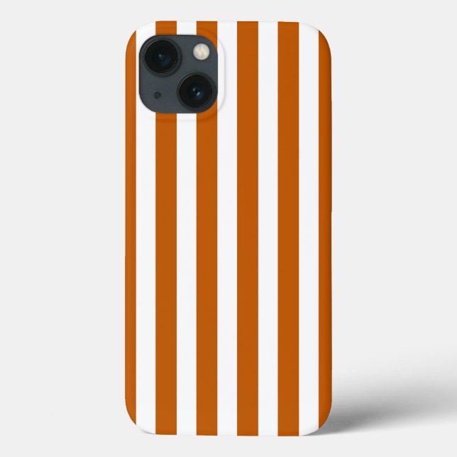 Coques Case-Mate iPhone Bandes de bonbons orange et blanc brûlées Coque-Ma (Verso)