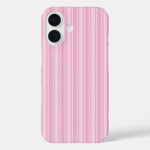 Coque Pour iPhone 16 Bandes de bonbons rose pâle