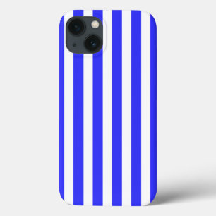 Case-Mate iPhone Case Bandes de bonbons royales bleu et blanc Coque-Mate