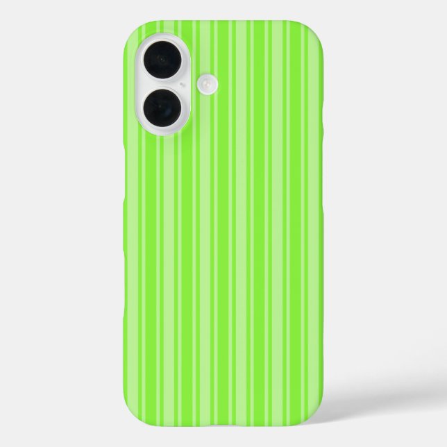 Coques Case-Mate iPhone Bandes de bonbons vert citron (Verso)