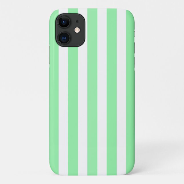 Coques Case-Mate iPhone Bandes de bonbons vert clair (Dos)