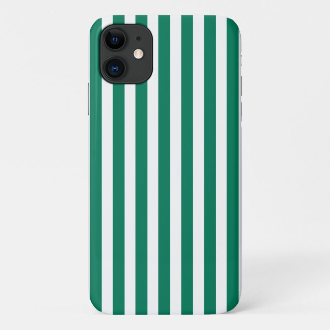 Coques Case-Mate iPhone Bandes de bonbons vert et blanc (Dos)