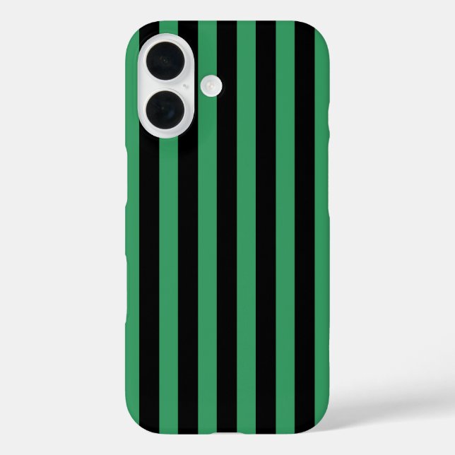 Coques Case-Mate iPhone Bandes de bonbons vert et noir (Verso)