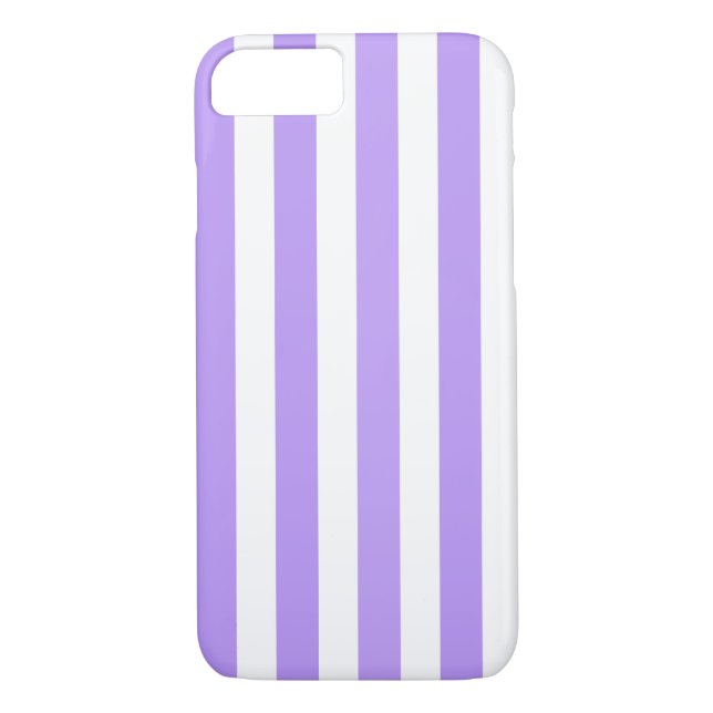 Coques Case-Mate iPhone Bandes de bonbons violettes et blanches (Dos)