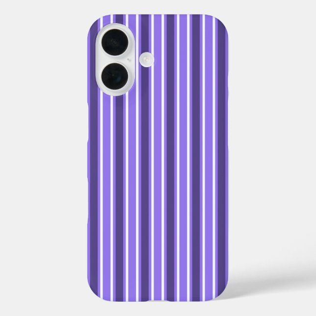 Coques Case-Mate iPhone Bandes de bonbons violettes et blanches (Verso)