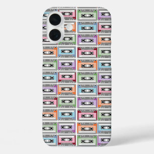 Coque Pour iPhone 16 Plus Bandes de cassettes Retro Pastel Motif