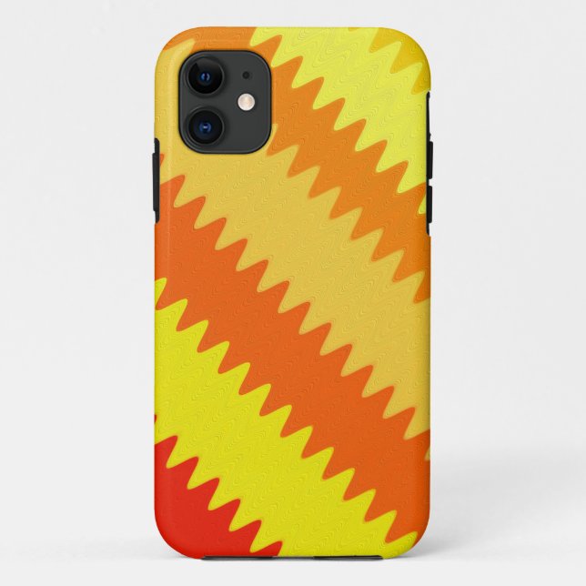 Coques Case-Mate iPhone Bandes de chevrons aux couleurs chaudes 2 (Dos)