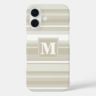 Coque Pour iPhone 16 Bandes de grès monogramme