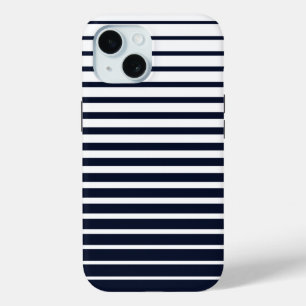 Coque Case-Mate iPhone Bandes de monogramme noir et blanc