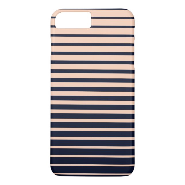 Coques Case-Mate iPhone Bandes de monogrammes noires et roses (Dos)