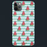 Case-Mate iPhone Case Bandes de pastèque cool - Personnalisées<br><div class="desc">pastèque cool sur arrière - plan rayé avec votre nom.</div>