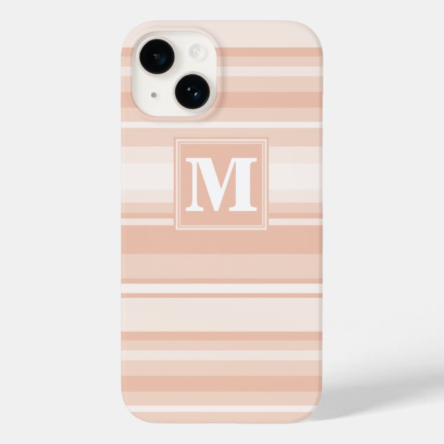 Coques Case-Mate iPhone Bandes de pêche monogramme (Verso)