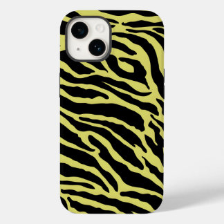 Coque Case-Mate iPhone Bandes de Posters de animaux jaunes et noirs
