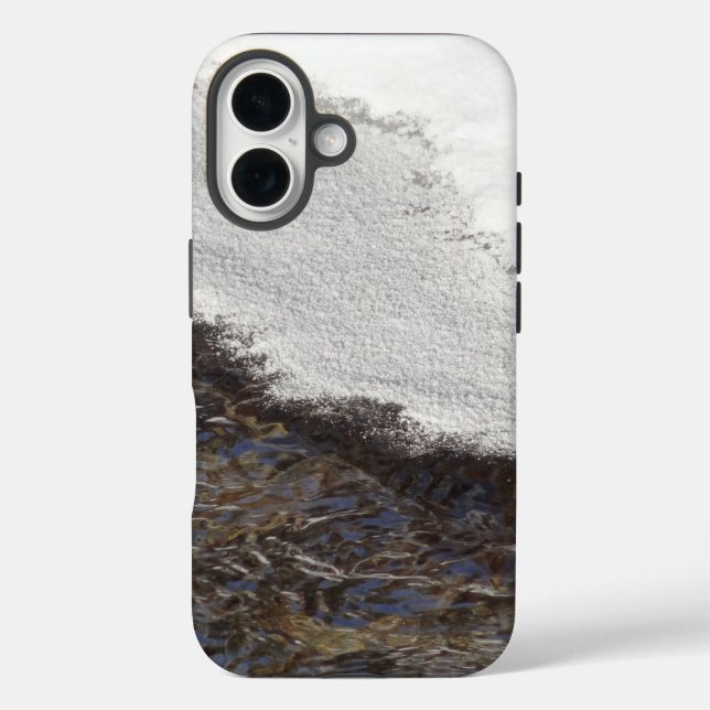 Coques Case-Mate iPhone Bandes de ruisseau de neige hivernale (Verso)