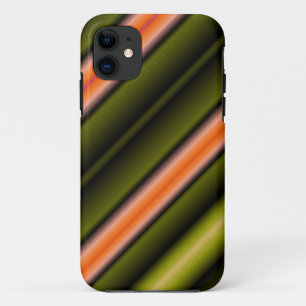 Etui iPhone Case-Mate Bandes diagonales Abstraites (orange, vert, noir)