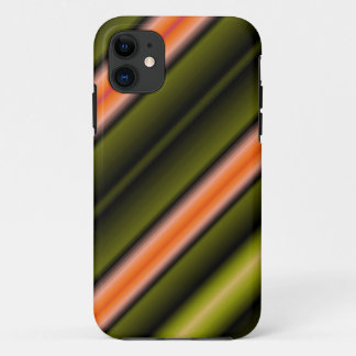 Etui iPhone Case-Mate Bandes diagonales Abstraites (orange, vert, noir)