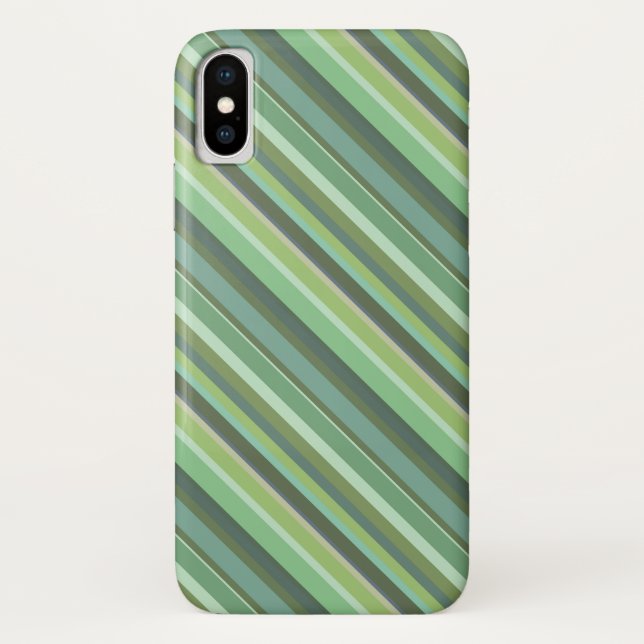 Coques Case-Mate iPhone Bandes diagonales vert olive (Dos)
