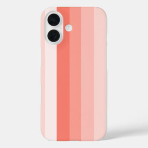 Coque Pour iPhone 16 Bandes d'ombre de pêche corail