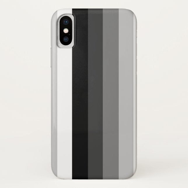 Coques Case-Mate iPhone Bandes d'ombre noir et blanc (Dos)
