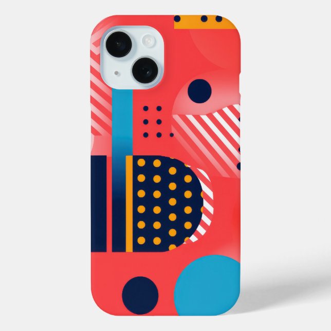 Coques Case-Mate iPhone Bandes et formes aux couleurs vives (Verso)