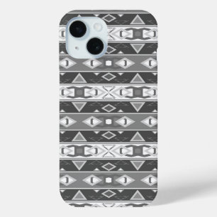 Coque Case-Mate iPhone Bandes et formes géométriques gris blanc